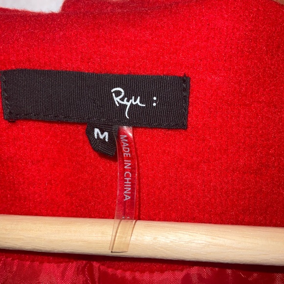 Ryu Ruffled Red Coat/Jacket - Picture 5 of 7